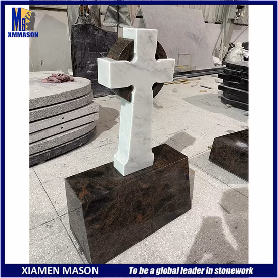 Ireland Celtic Cross Memorial White Marble Monument